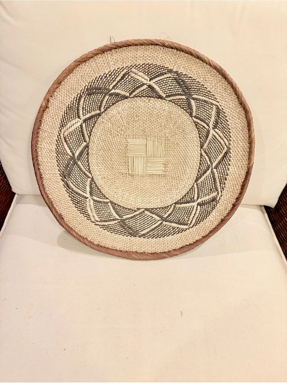 One of a Kind! NEW Woven Basket. Made by Binga people of Zambia Zimbabwe Africa
